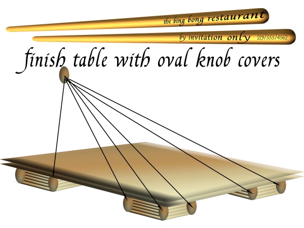 Creation of Chopsticks as Business Card: Step 6